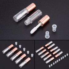 Mini contenedor de botella de maquillaje de bálsamo tubo brillo labial transparente vacío de plástico de 5/10x 1,2 ml