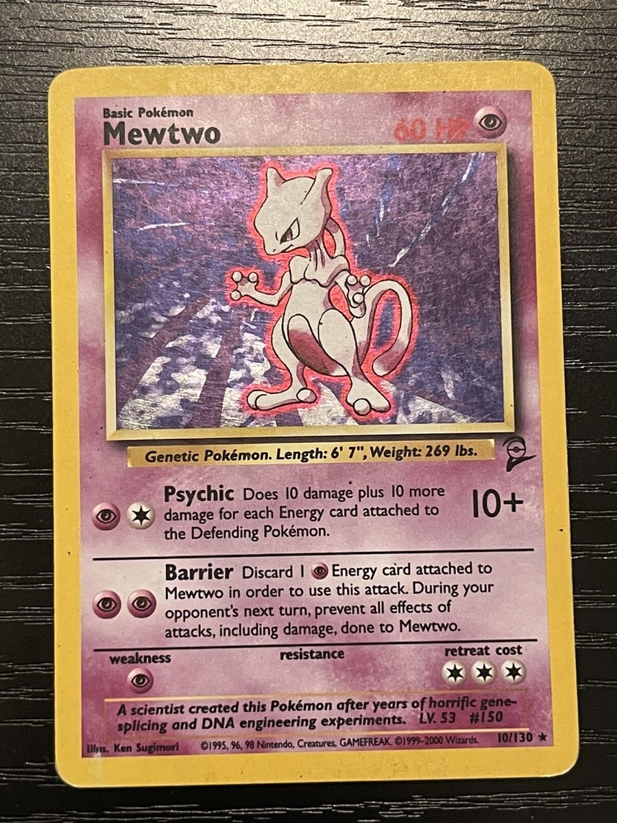 Pokémon TCG Mewtwo Base Set 2 10/130 Holo Unlimited Holo Rare | eBay
