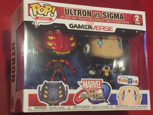 Marvel Vs Capcom Ultron & Sigma Funko Pop Heroes NEW MIB Only At Toys R Us - Picture 4 of 4