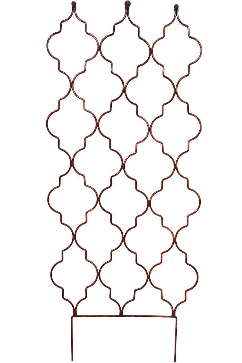 Rankgitter Mandevilla Antik Braun - Gartenspalier Für Kletterpflanzen | 133cm Höhe Metall