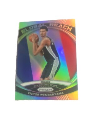2023-24 Prizm Victor Wembanyama Silver Prizm Global Reach #2 Spurs Preown