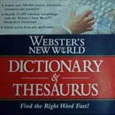 Webster's New World Dictionary  Thesaurus 4th PC CD word definitions synonyms
