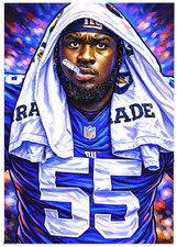 JAMES HUDSON * New York Giants * FOOTBALL * Novelty Art Card * ATC ACEO