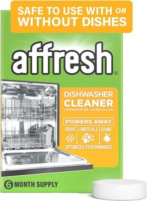 Affresh Dishwasher Cleaner Tablets, Removes Odor, Limescale & Grime, 6 Tablets