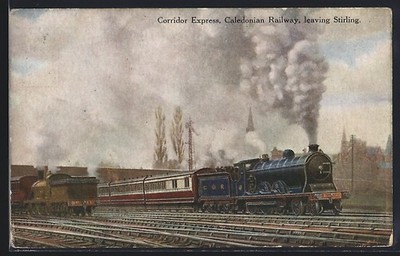 Ansichtskarte Corridor Express, Caledonian Railway, leaving Stirling 