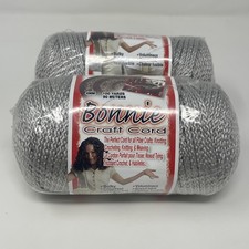 Bonnie Craft Cord 4mm 100 Yards lot of 2 Macrame, Made in USA New Sealed Shadow