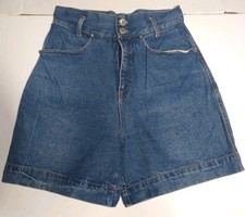 Vtg 90s 80s PS GITANO HIGH RISE Cinched P S Snatched Waist SHORTS Baggy 10 26"
