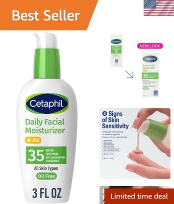 Lightweight Daily Oil-Free Face Moisturizer SPF 35 with Edelweiss Extract - 3 Oz