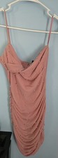 Windsor Light Pink Formal Party Dress Short Bodycon Ruched With Beading Xl