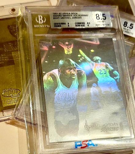 Michael Jordan Lot - 2 Graded & 2 Gold -  BGS 8.5 AW Holograms & 23k Gold Cards