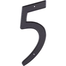 Traditional House Number, #5, 4 Inches, Matte Black by Stone Harbor Hardware