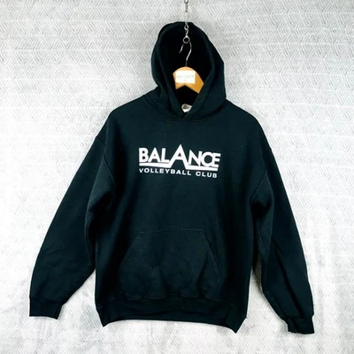 Gildan Balance Volleyball Club Sweat Capuche Unisexe M Noir Manches Longues - Photo 1/4