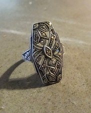 Vintage Sterling Silver 925 Filigree Art Deco...