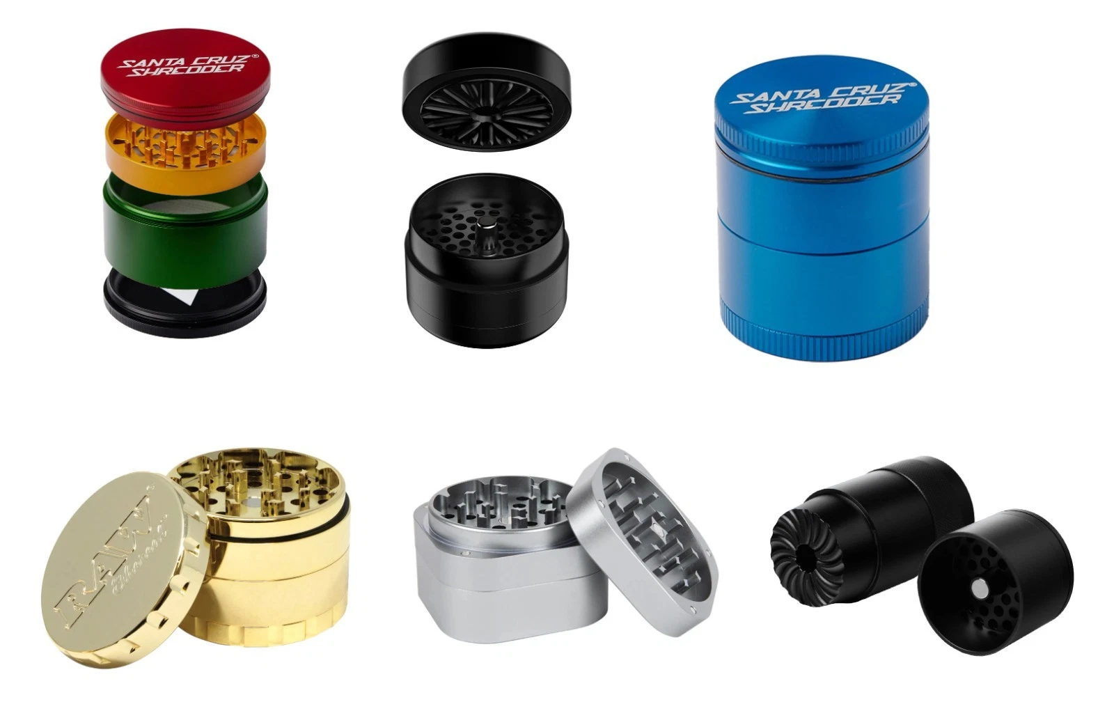 Collector's Lot of High-End Aluminum Metal Hand Grinders 4 Herb Spice Tobacco
Opens in a new window