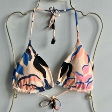 Red Carter Women's Beaded-Trim Slider Triangle Bikini Top Size Large