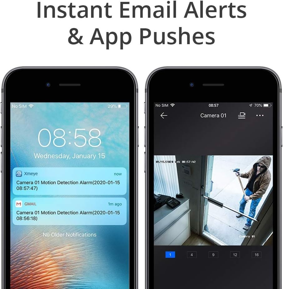 8CH 1080P Hybrid DVR & NVR CCTV System with 1TB HDD - Smart Security Solution