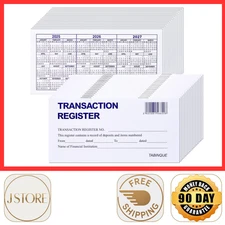 24 PCS Check Registers for Personal Checkbook, Easy to Read Checkbook Register