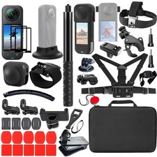 Magnetic Mount Carrying Case bag Selfie Stick Accessories Kit for Insta360 X5