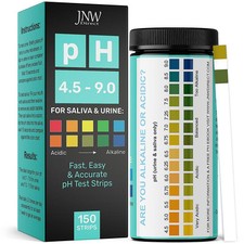 pH Test Strips for Urine and Saliva - 150 Litmus Paper pH Test Strips with Eb...