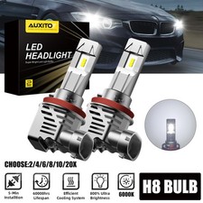 H11 H8 H9 LED Headlight Kit High Low Beam Bulb Super Bright 6500K White 360000LM