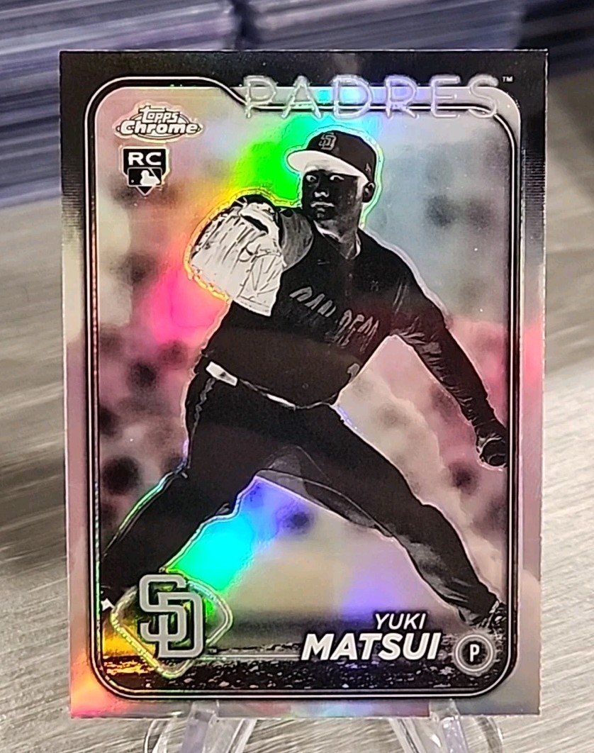 Yuki Matsui 2024 Topps Update Chrome Negative Refractor Rookie #USC187 Padres RC