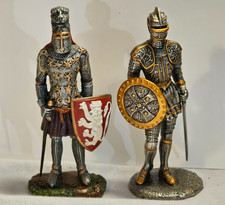 VTG PEWTER VERONESE 2002 MEDIEVAL KNIGHTS WITH SWORD/SHEILD LOT