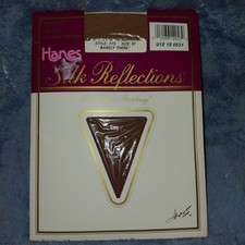 Hanes Silk Reflections Silky Control Top Sandalfoot Pantyhose Sz EF Barely There