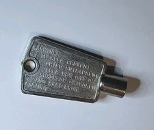 Vintage National Lock Box Freezer or Cabinet Round Keyhole USA Stainless Steel 