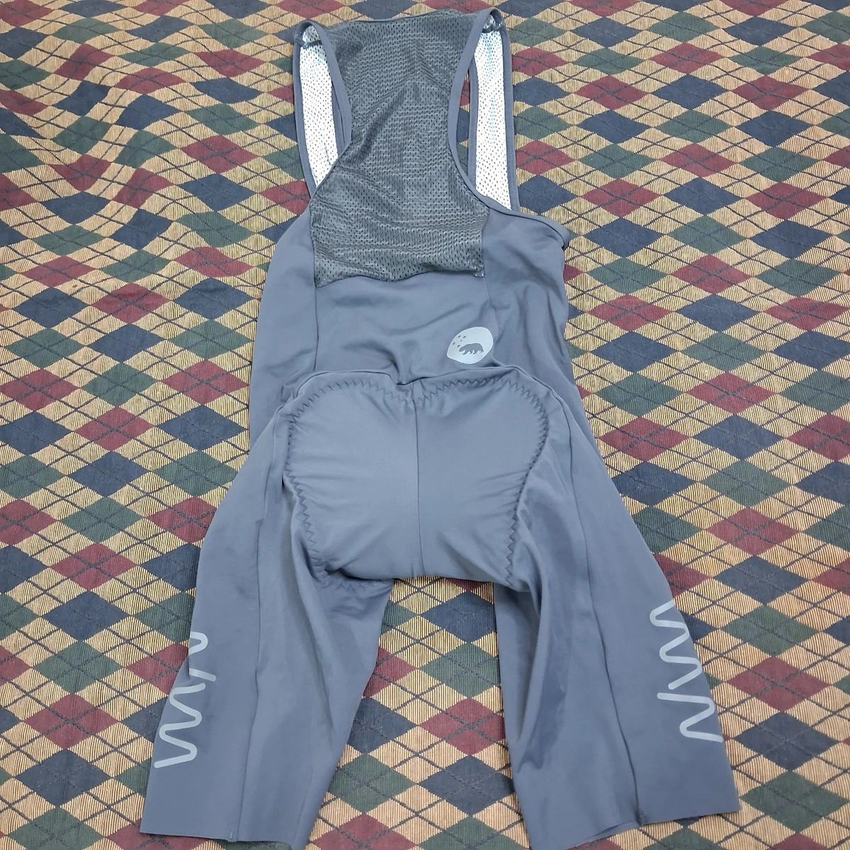 WYN Republic Bib Shorts Cycling Padded Bibs Mens XS Grey Slate