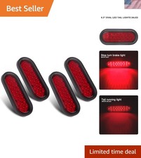 Flush Mount 6 Inch Red Led Tail Lights For Trucks Rvs - Waterproof 4pack Flush Mount 6 Inch Red Led Tail Lights For Trucks Rvs - Waterproof 4pack