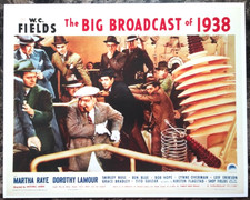 W.C. FIELDS IN THE BIG BROADCAST OF 1938 LOBBY CARDS RE-PRINT 1938.8"X 10"