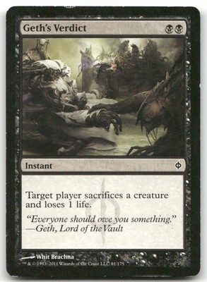 Geth's Verdict #61 (MP) New Phyrexia NPH Magic MTG