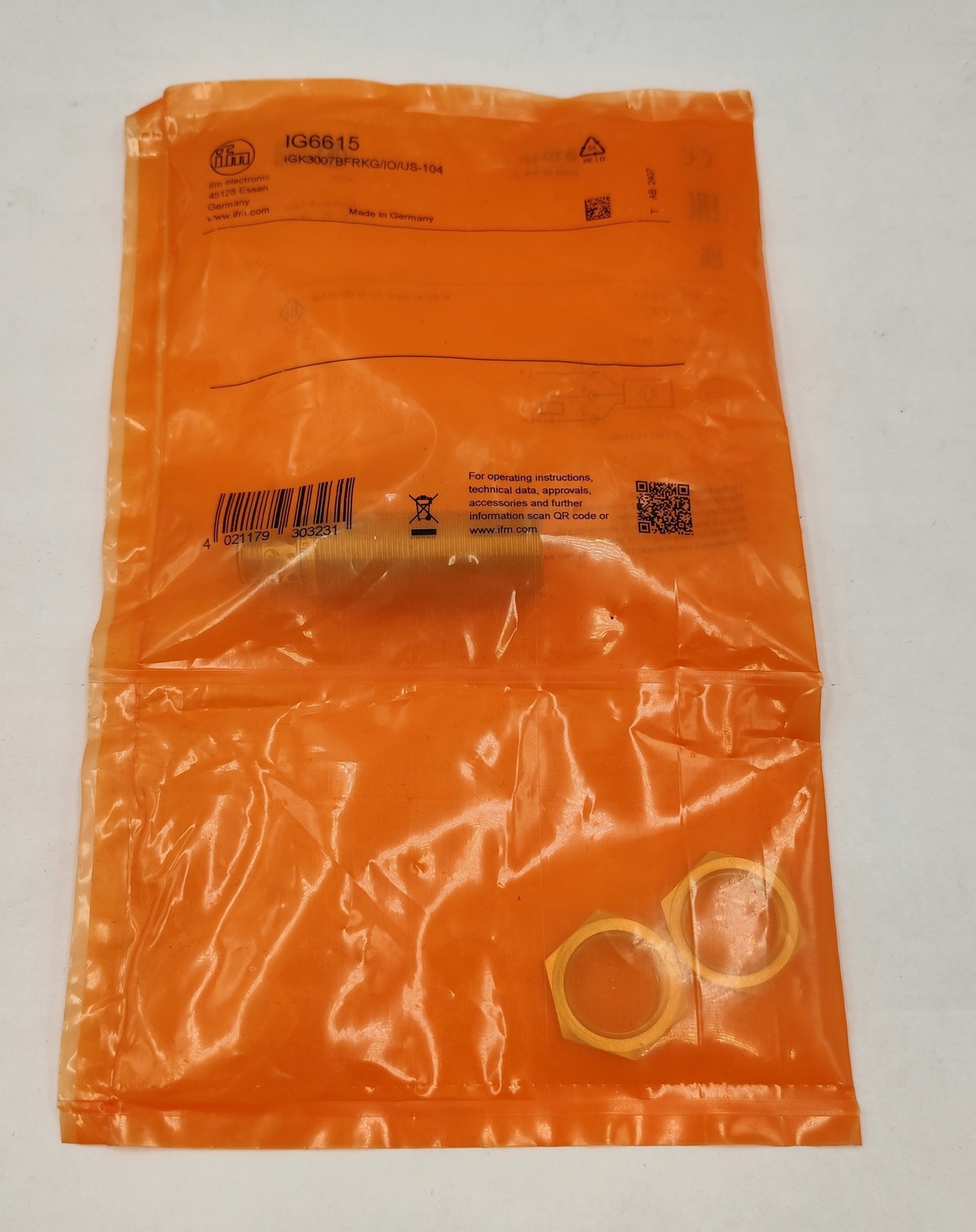 IFM Electronic IG6615 Inductive IGK3007BFRKG/IO/US-104
