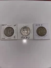 Silver Half Dollar Franklin 90% 1958-D Lot Of 3 VF Condition