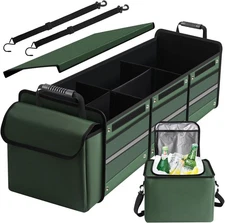 Car Trunk Organizer,115L Heavy Duty Collapsible Storage, Green 115L