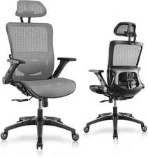 Ergonomic Office Chair  High Back Mesh Office Chair with 4D Adjustable Flip Up