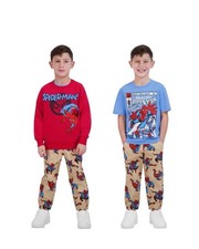 NWT Marvel SpiderMan Red  Blue kids 3 piece Character Denim set size 5