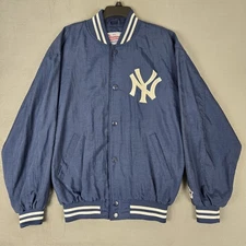 Vintage New York Yankees Starter Diamond Collection Bomber Jacket Mens Large