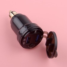 QC3.0 Chargeur USB double ON-Off Adaptateur de prise DIN Hella pour moto BMW Use