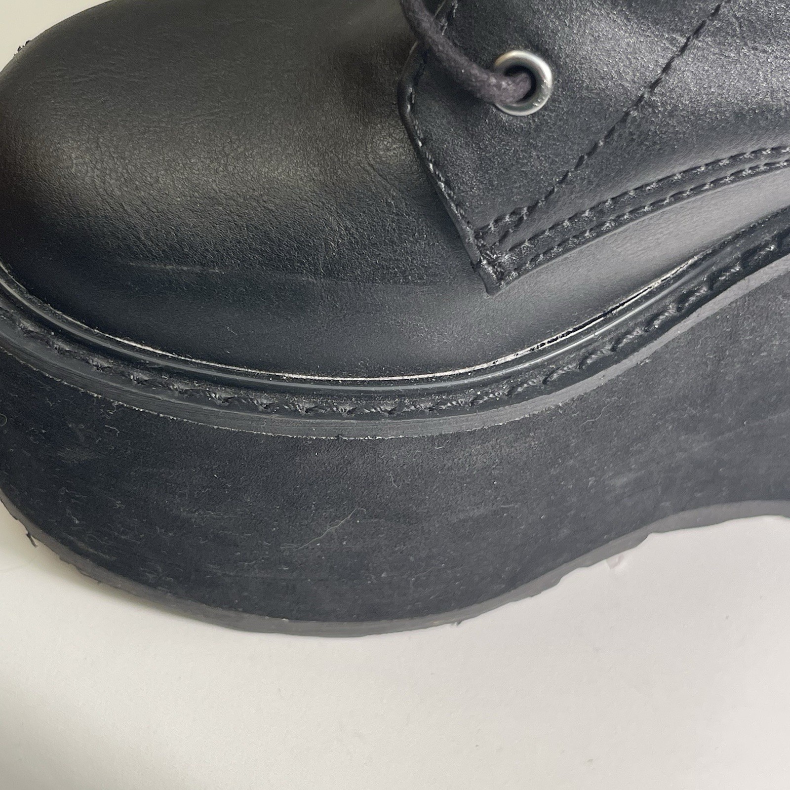 Demonia Swing 101 Black Wedge Platform Punk Emo B… - image 13