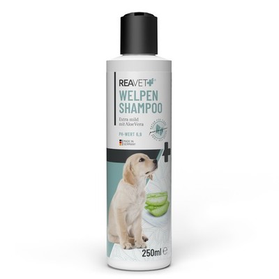 REAVET Welpenshampoo Aloe Vera 250ml Extra mild für Hunde Welpen, Hundeshampoo