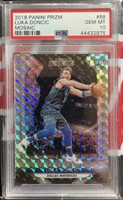 2018 PANINI PRIZM MOSAIC LUKA DONCIC ROOKIE PSA 10 GEM MINT RC
