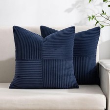 Corduroy Decorative Throw Pillow Covers for Bed Couch, in Boho Aesthetic