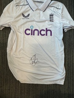 ENGLAND CRICKET SHIRT HAND SIGNED BY HARRY BROOK