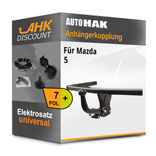 Für Mazda 5 10.2010-jetzt AUTO HAK Anhängerkupplung starr + 7polig E-Satz NEU
