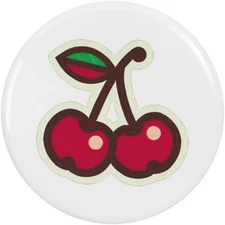 'Two Cherries' Button Pin Badges (BB047156)