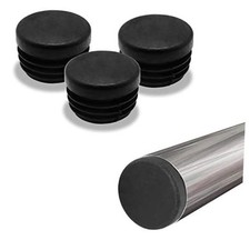 Biaungdo Pcs 1 inch Round Plastic Hole Plug, Black Tubing End Cap 25mm 1" 12