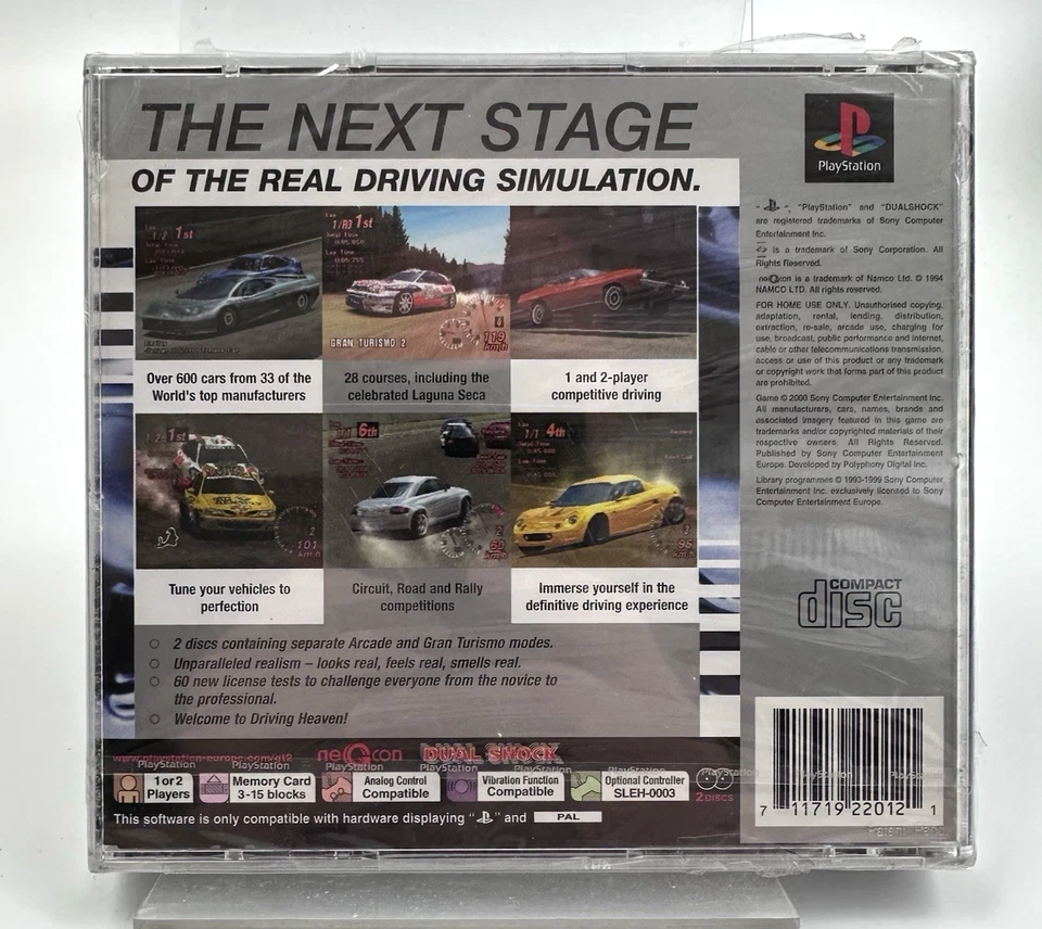 PS1 Gran Turismo 2 - Platinum, New And Factory Sealed - *Flaw* - Image 2 of 4