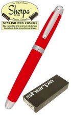 Racing Red Sherpa Pen Cover With Black Sharpie & Rollerball inserts