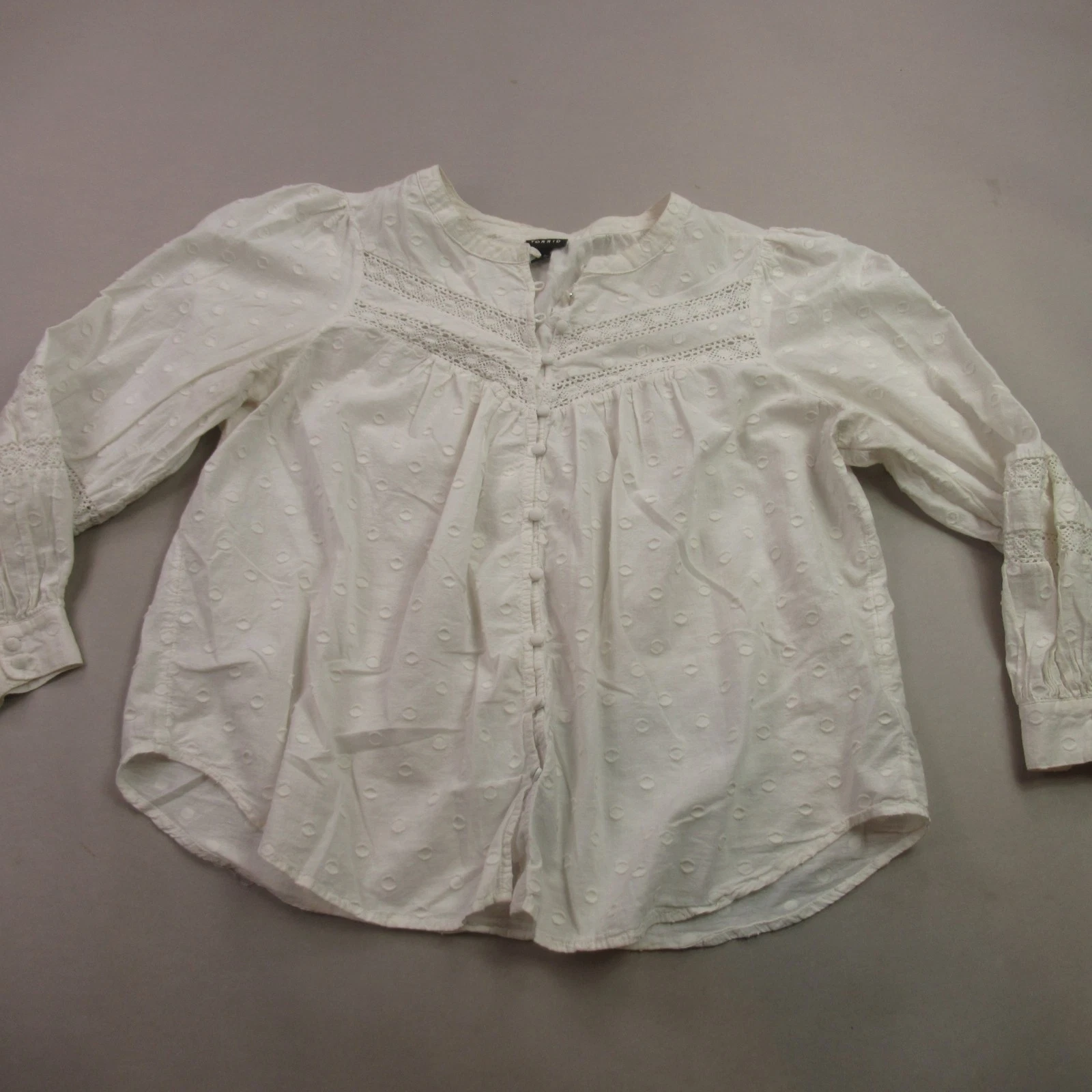 Torrid Shirt Womens 1 Long Sleeve Casual Outdoor Button Front Lightweight